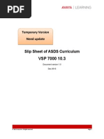 Slip Sheet of ASDS Curriculum: Temporary Version Need Update