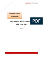 Slip Sheet of ASDS Curriculum: Temporary Version Need Update