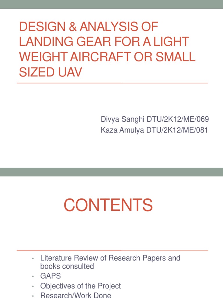 UAV Landing Gear Design Analysis | PDF | Landing Gear | Gear