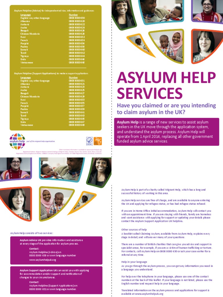 Asylum Help UK Leaflet Refugee Cultural Globalization