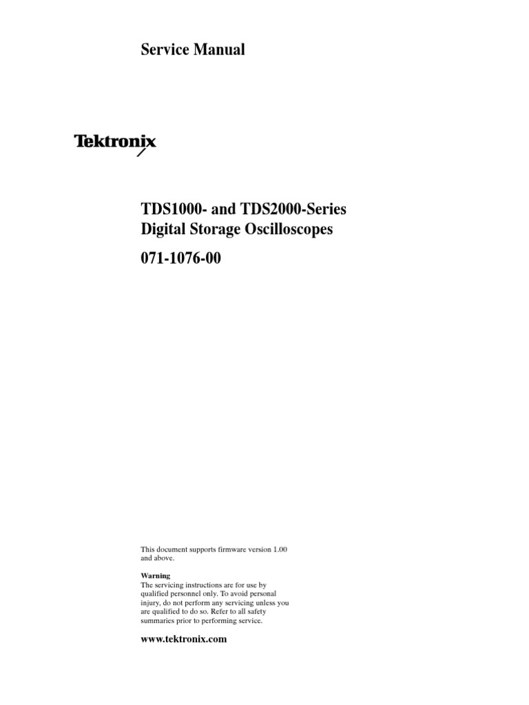 TDS1000 2000 Service | PDF | Electromagnetic Compatibility | Electronics
