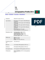 Bangladesh Demographics Profile 2014