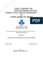 State Bank of India: A Project Report On Comparison Between Mutual Funds & Tax Saving Revenues' at
