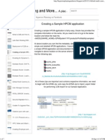 Creating A Sample HPCM Application