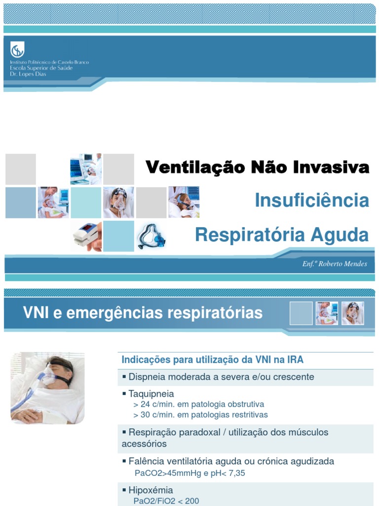 4 VNI Na IRA e Cuidados de Enfermagem RMendes PDF | PDF | Doença de ...