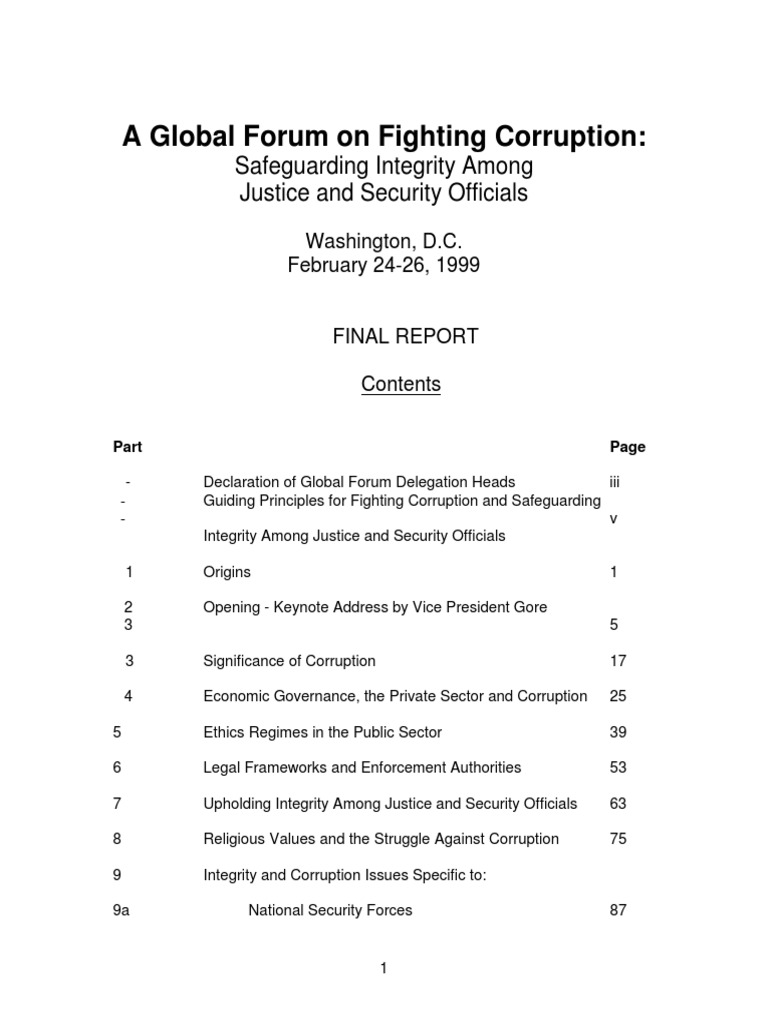 Global Forum Report | PDF