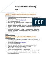 Institutions, Corporates - Accessing NPTEL Contents