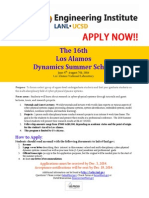 The 16th Los Alamos Dynamics Summer School: How To Apply