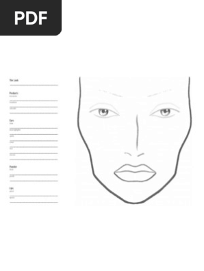 Makeup Face Chart, Face Chart Practice Sheets, Printable Make up Practice  Sheets, Blank Face Chart Printable, Blank Make up Chart, Download