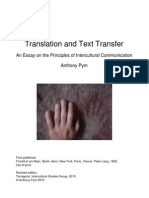 Translation and Text Transfer. An Essay on the Principles of Intercultural Communication