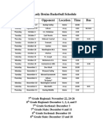 2014 Lady Bruins Basketball Game Schedule