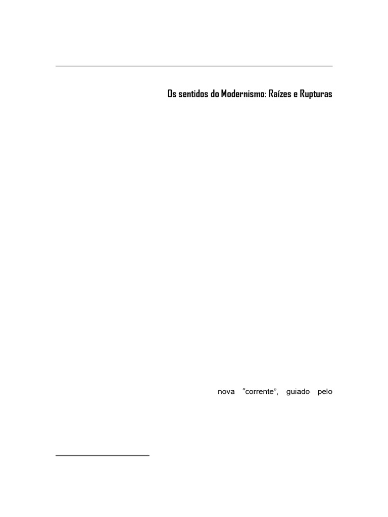 Modernismo e Identidade Nacional | PDF | Modernismo | Brasil