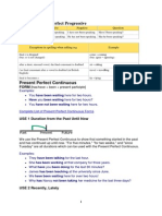 Form of Present Perfect Progressive