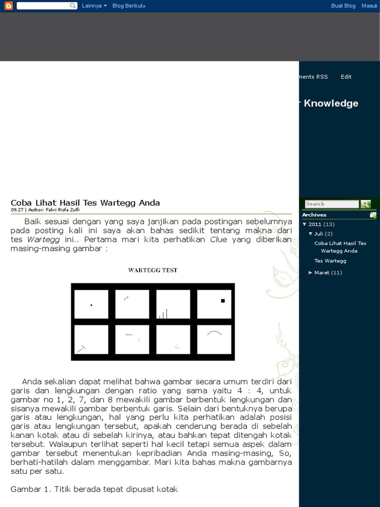 Improve Your Knowledge Coba Lihat Hasil Tes Wartegg Anda