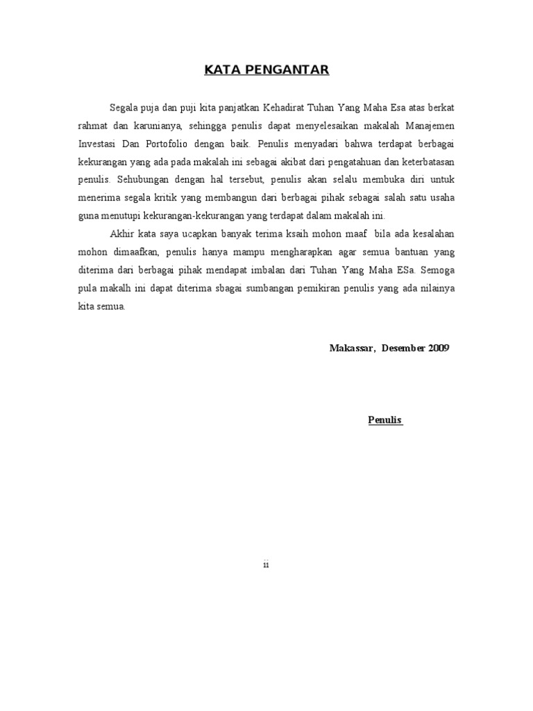 KATA PENGANTAR portofolio