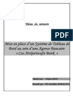 Mise en Place D'un Système de Tableau de Bord Au Sein D'une Agence Bancaire - Cas ATTIJARIWAFA BANK PDF