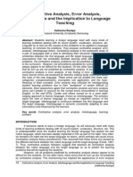 Contrastive and Error Analysis-Article