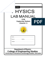 Lab Manual Upes Physics