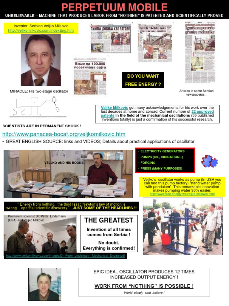 Perpetuum Mobile Eng | PDF | Invention | Serbia