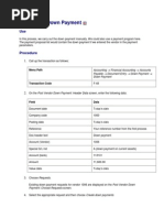 Down Payment Posting