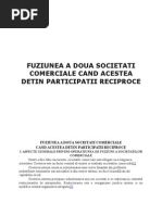 Fuziunea A Doua Societati Comerciale Cand Acestea Detin Participatii Reciproce