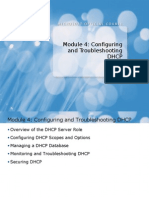 Module 4: Configuring and Troubleshooting DHCP