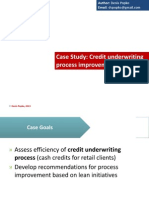 Case Study: Credit Underwriting Process Improvement: Denis Popko, 2013