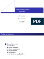 AER 504 Aerodynamics: J. V. Lassaline