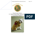 Free Crochet Pattern Lion Brand Wool-Ease Thick & Quick Flower Garden Dog Sweater