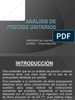 Análisis de Precios Unitarios