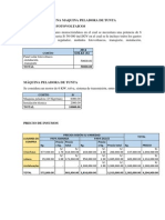 Presupuesto de Gasto de Una Maquina Peladora de Tunta