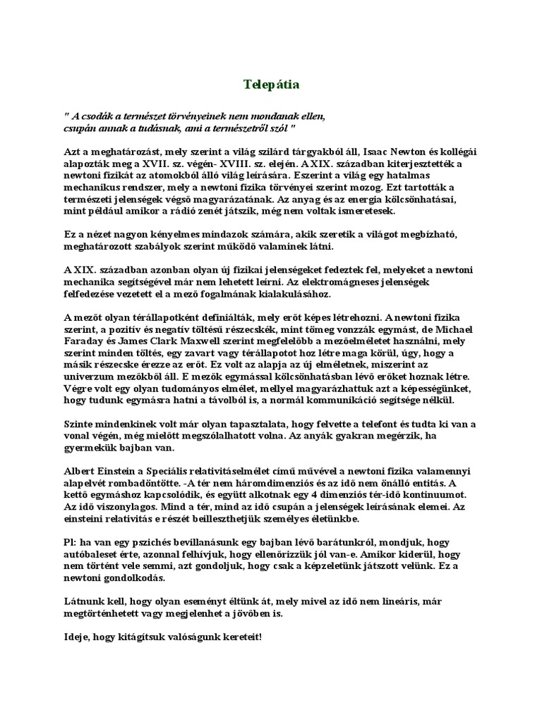 Telepátia | PDF