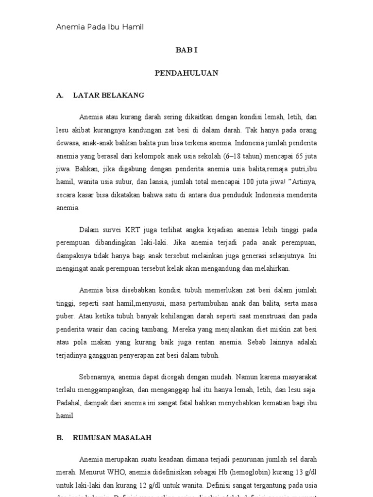 Makalah Gizi Tentang Anemia Pada Ibu Hamil