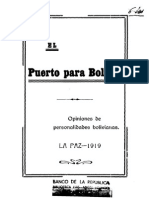 El Puerto para Bolivia, Opiniones de Personalidades Bolivianas. 1919 PDF