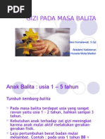 Download Gizi Pada Masa Balita by Lala Adhayana SN24314506 doc pdf