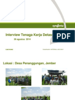 Interview Tenaga Kerja Detasseling: 26 Agustus 2014