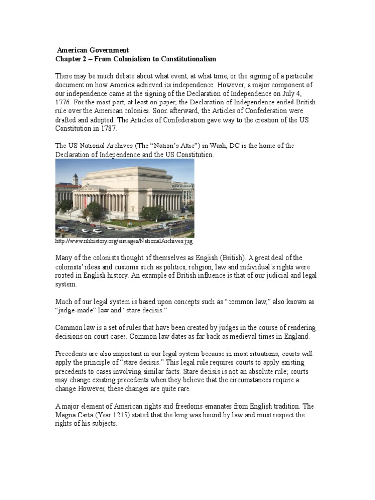 LA 103s - CH 2 - From Colonialism To Con | PDF | Ratification ...