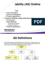 Angle Stability (AS) Outline: - Definitions - Small-Disturbance