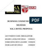 Business Communication MGM2101: H.K.A Hotel Proposal
