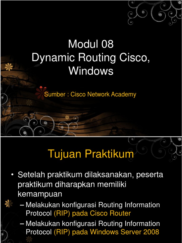 Configuring RIP on Cisco & Windows | PDF