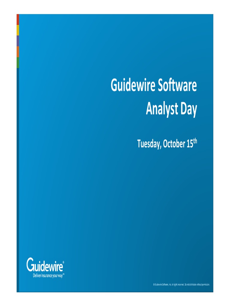 Guidewire Analyst Day Master FINAL PDF PDF Mobile App Insurance