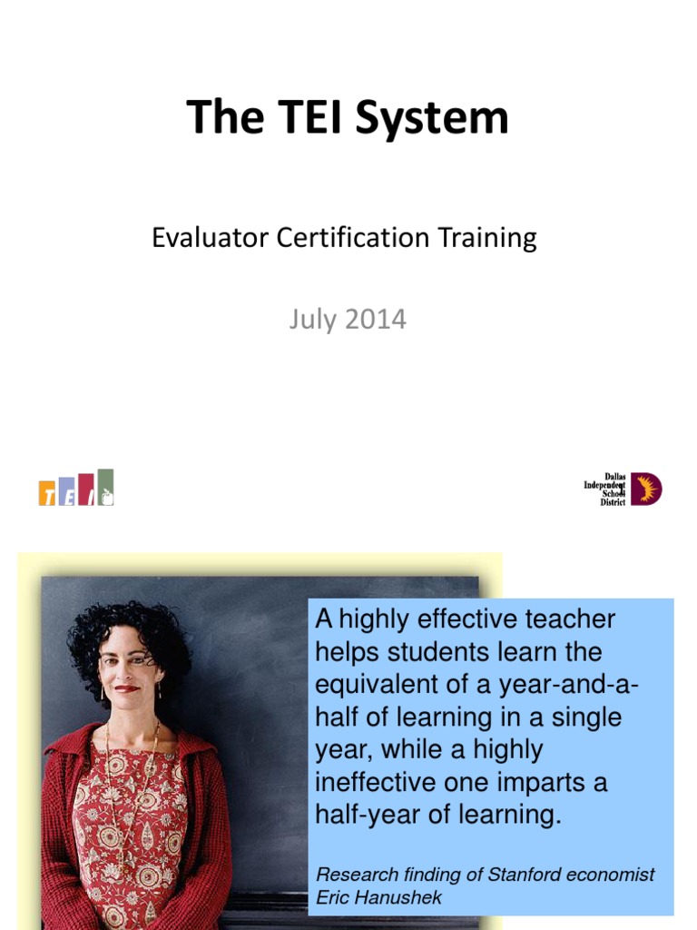 Tei System Evaluator Training Module 2014 07 27 | PDF | Educational ...