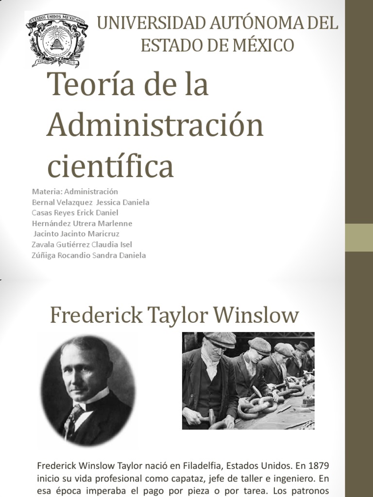Teoría de la Administración científica (1).pptx Ciencia
