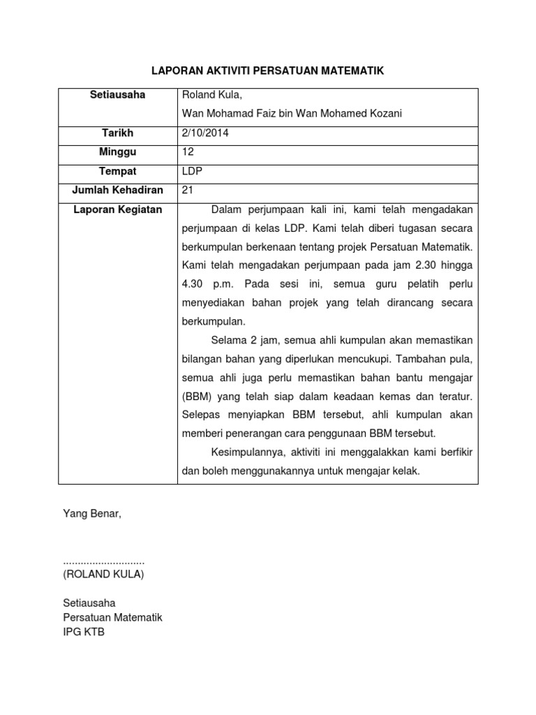 Contoh Laporan Pdf