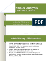 Complex Analysis: SEM. GASAL 2014/15