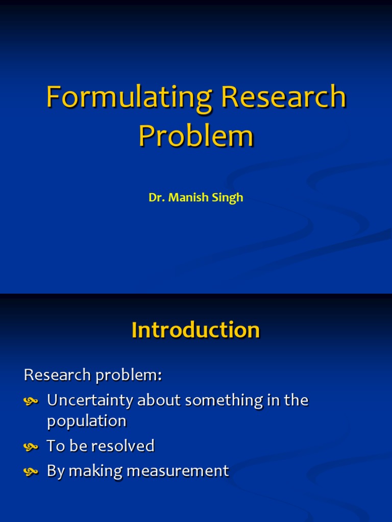 Formulating Effective Research Problems | PDF | Mentorship | Epistemology