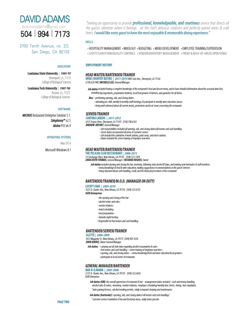 DBA RESUME PDF COMPLETE Two PAGES AS OF 04 25 2014 | PDF | Waiting ...
