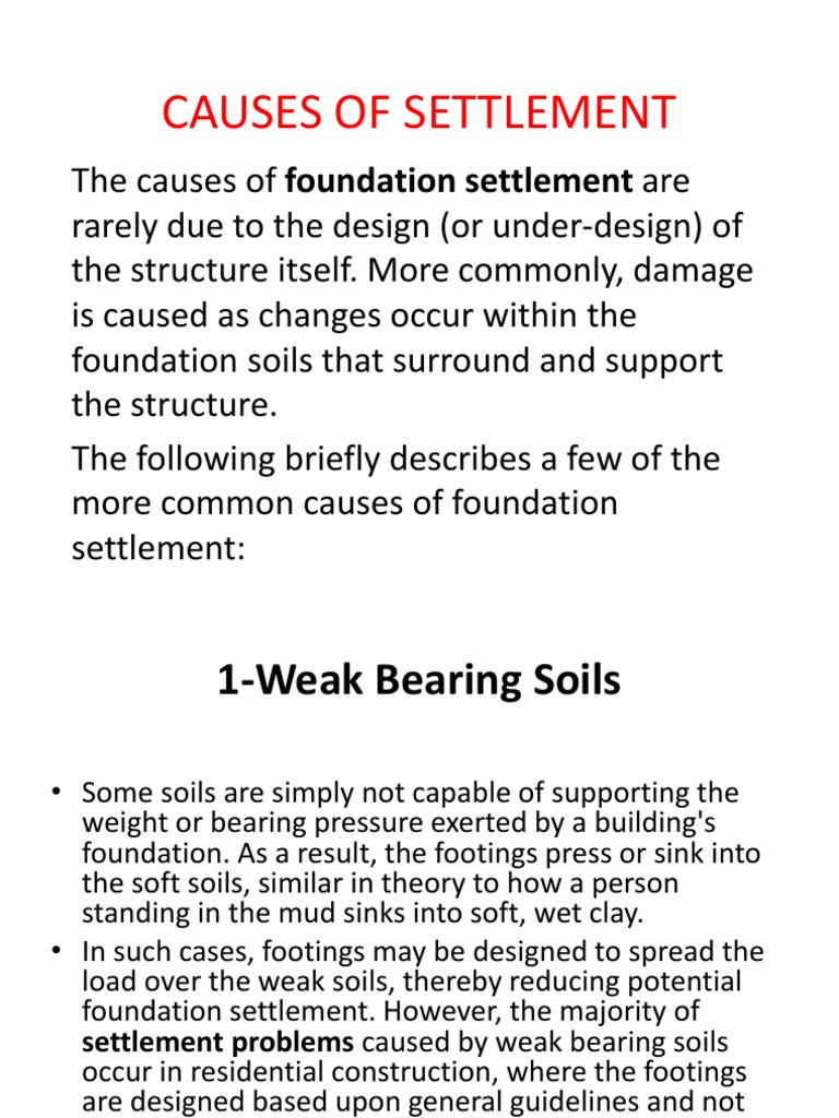 causes_of_settlement02.ppt Soil Foundation (Engineering)