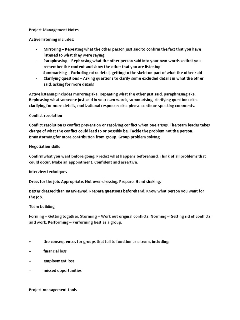 Project Management - Active Listening | PDF | Usability | Cognitive Science
