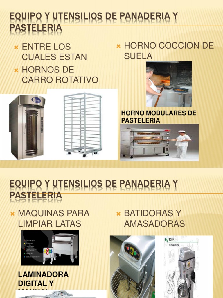 Equipo Y Utensilios De Panaderia Y Pasteleria Pptx